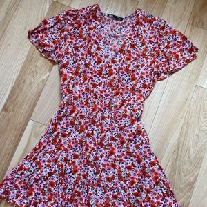 Zara floral mini dress, size small